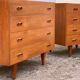 Pair of Scandinavian teak chests of drawers 1960