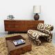 Vintage wooden sideboard credenza 1970
