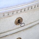 Orignal Painted Chest Of Drawers Louis Seize Style Made In Greenish Patinated Color From 1790s