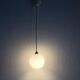 Suspension vintage 1950 opaline blanc - 60 cm