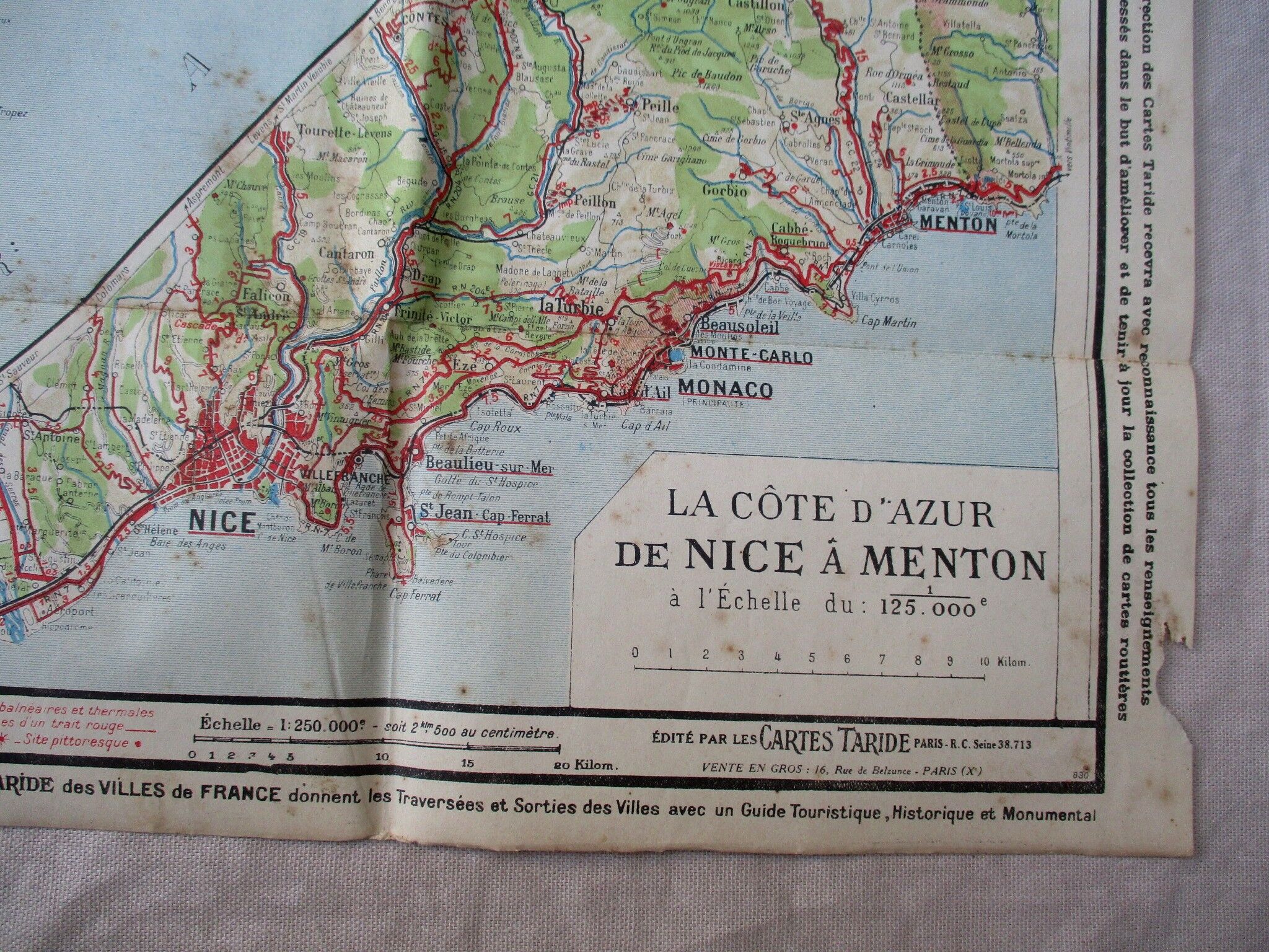 Carte Taride Provence Basses Alpes