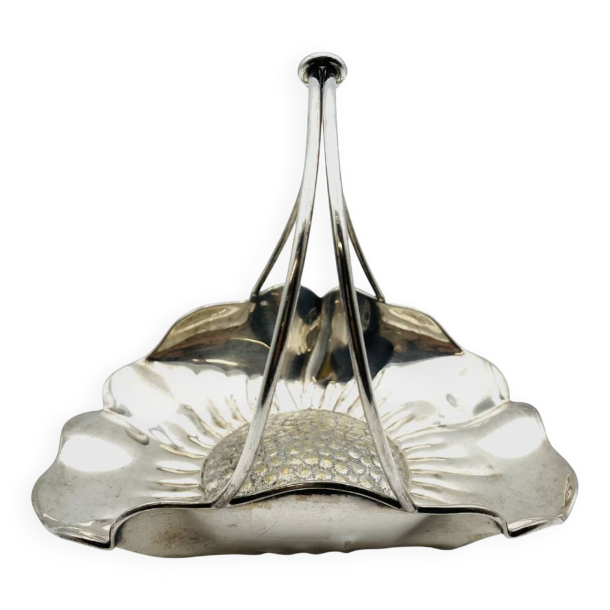 Egidio Broggi Milano silver-plated fruit bowl