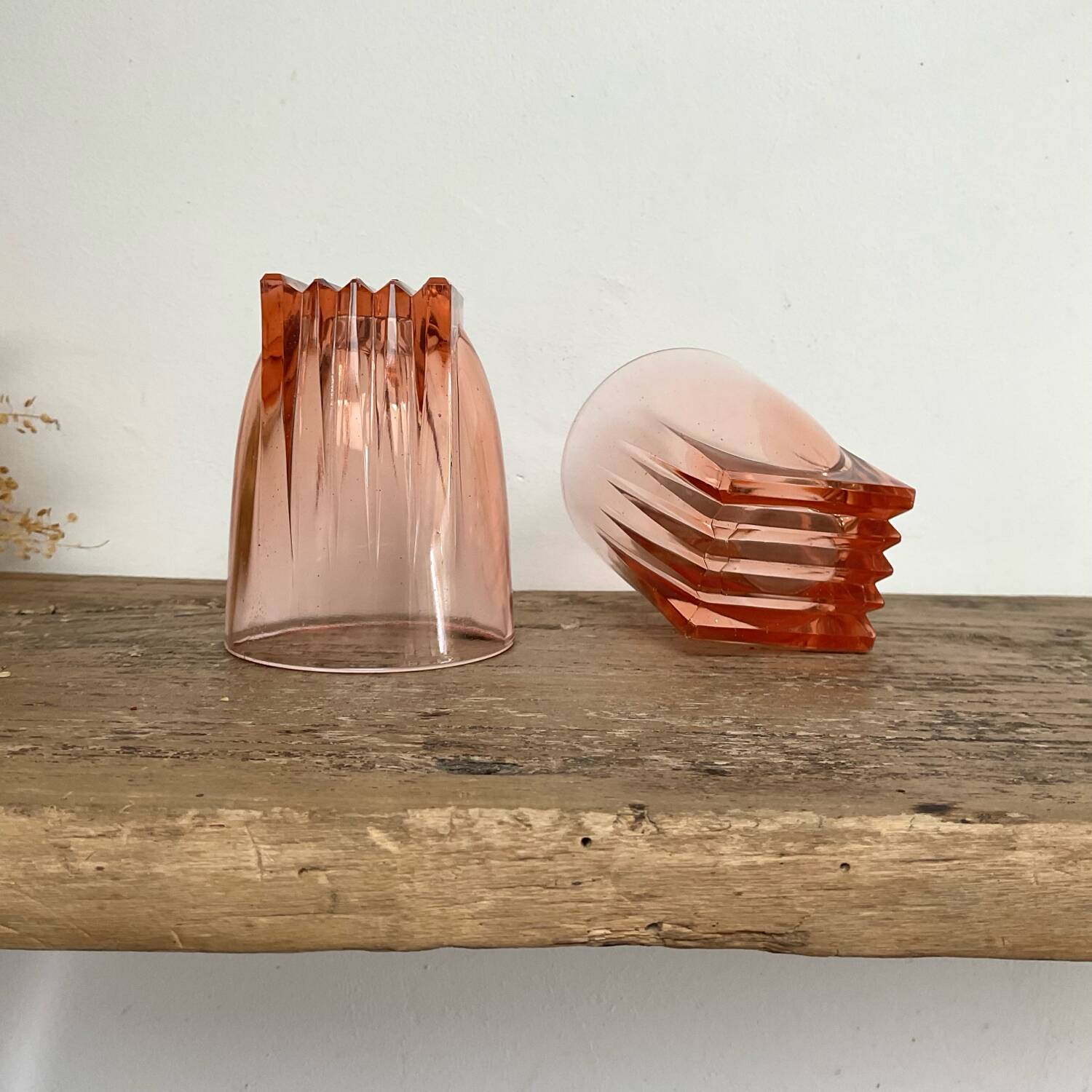 4 vintage “art deco” Rosaline glasses