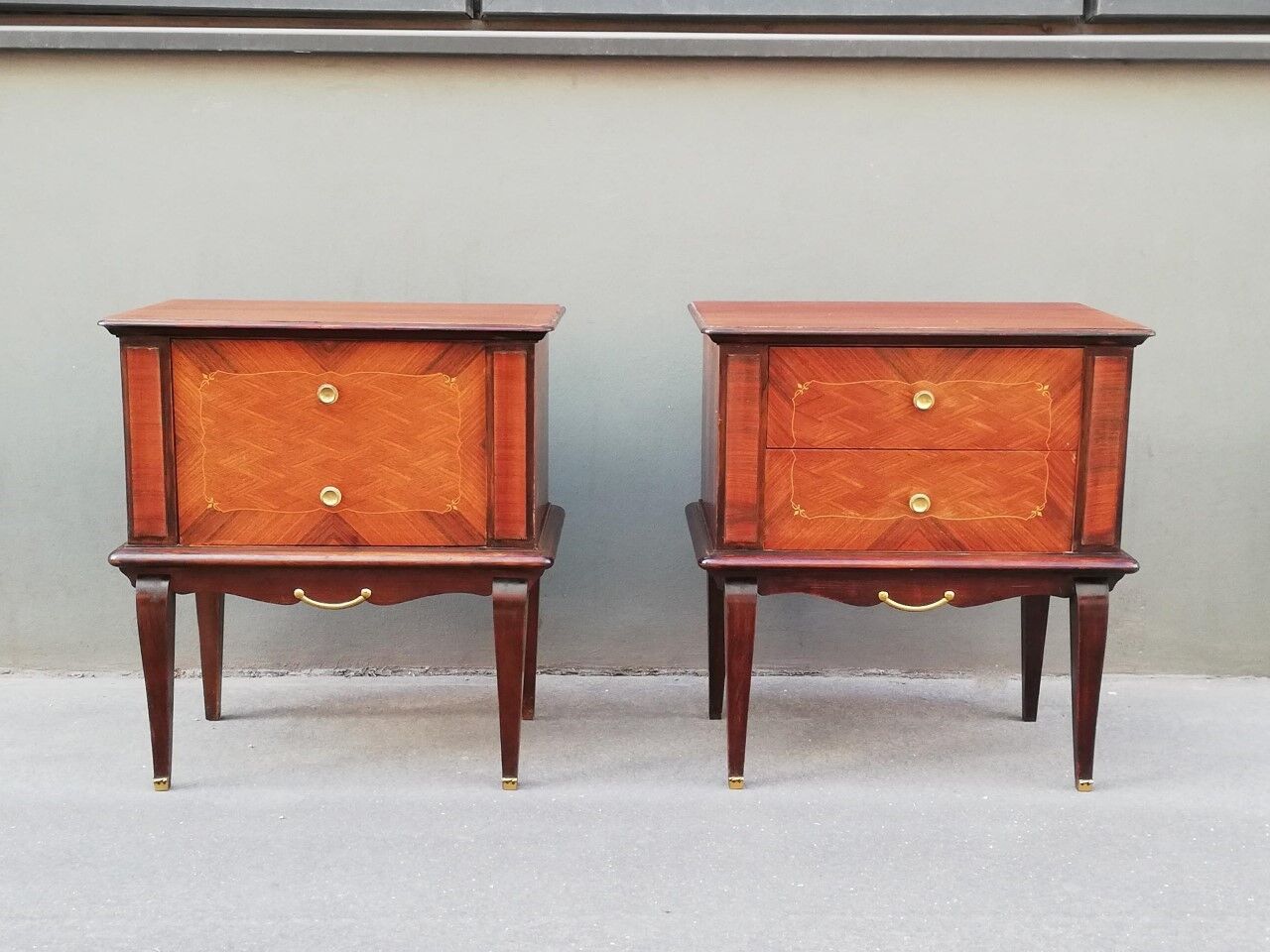 Pair of art deco bedside tables
