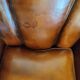 Club chair with floral backrest