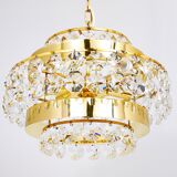 Lustre Bakalowits Vienna in gilded brass and diamond crystals, Austria, 1970