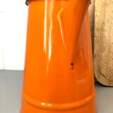 Orange enamelled coffee maker