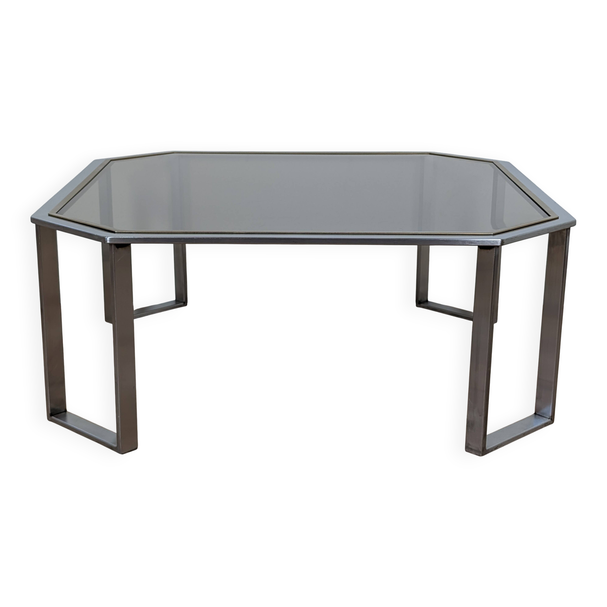 Table basse verre fumé