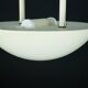 Vintage 1990s White Pendant Lamp with Glass Top Shade. Italy