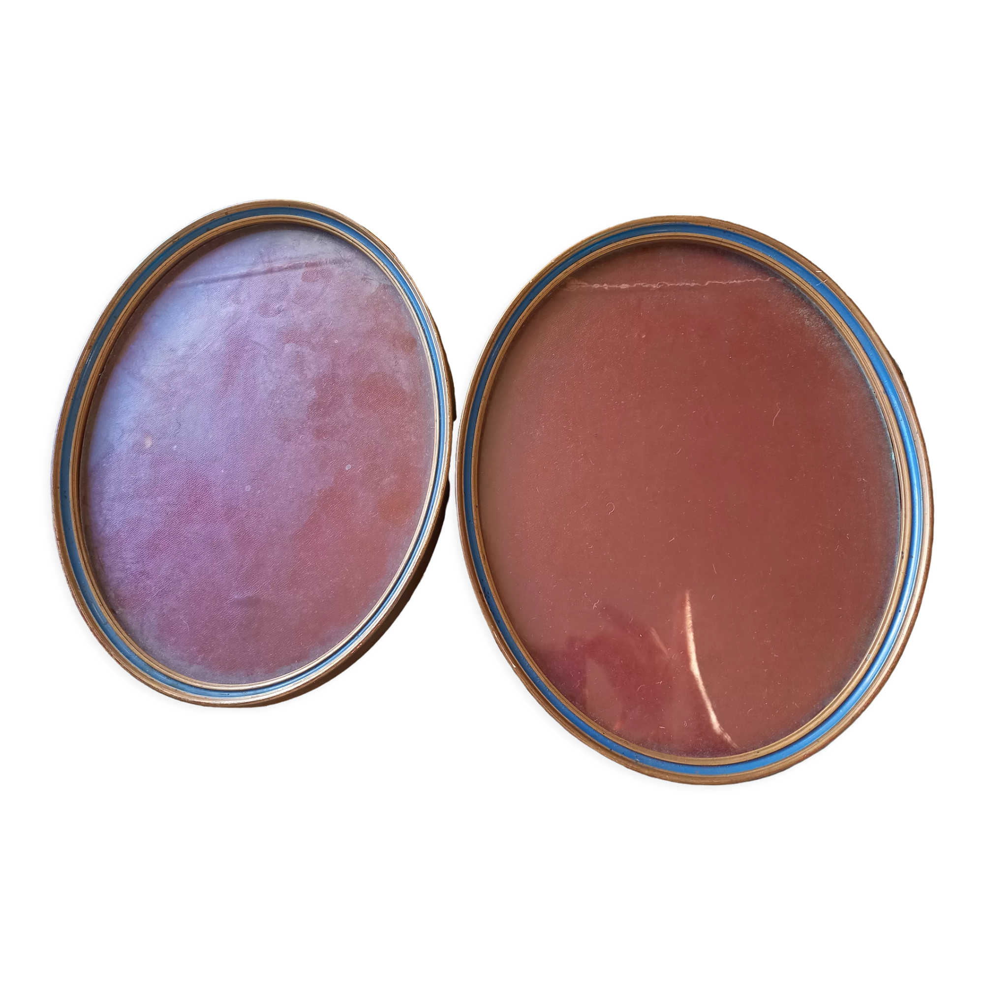 Lot 2 oval frames style art deco vintage