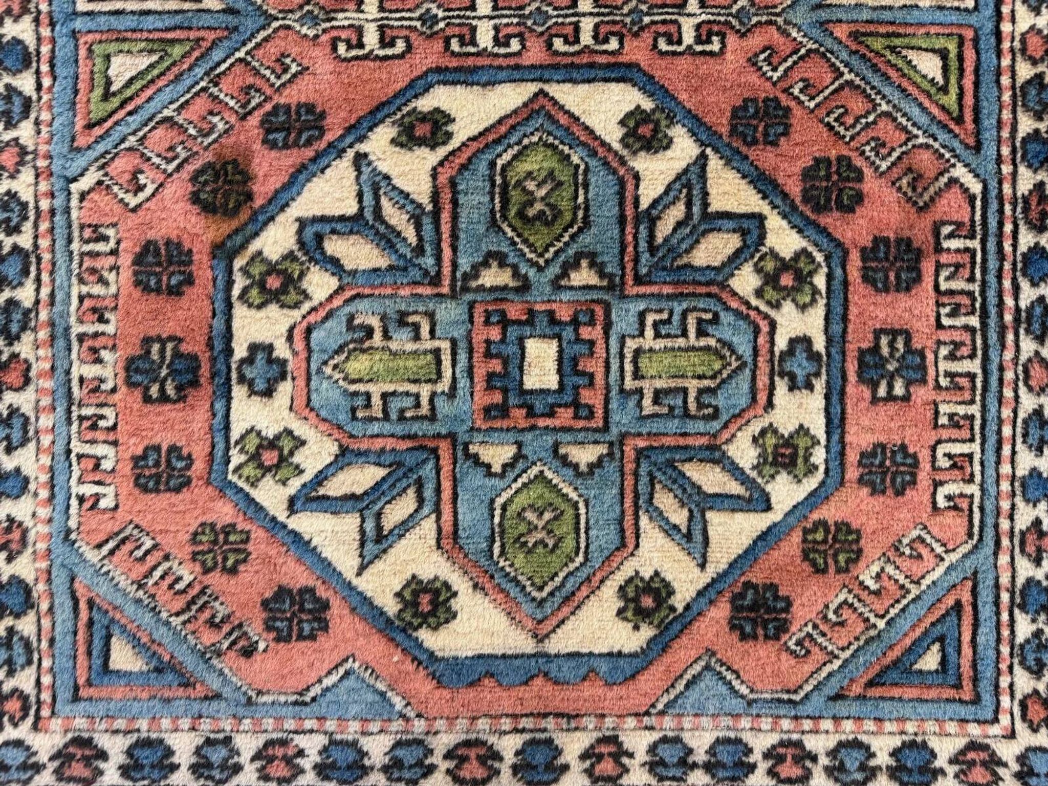 Turkish Kazak rug 270x166 cm vintage carpet, tribal handwoven large 2526
