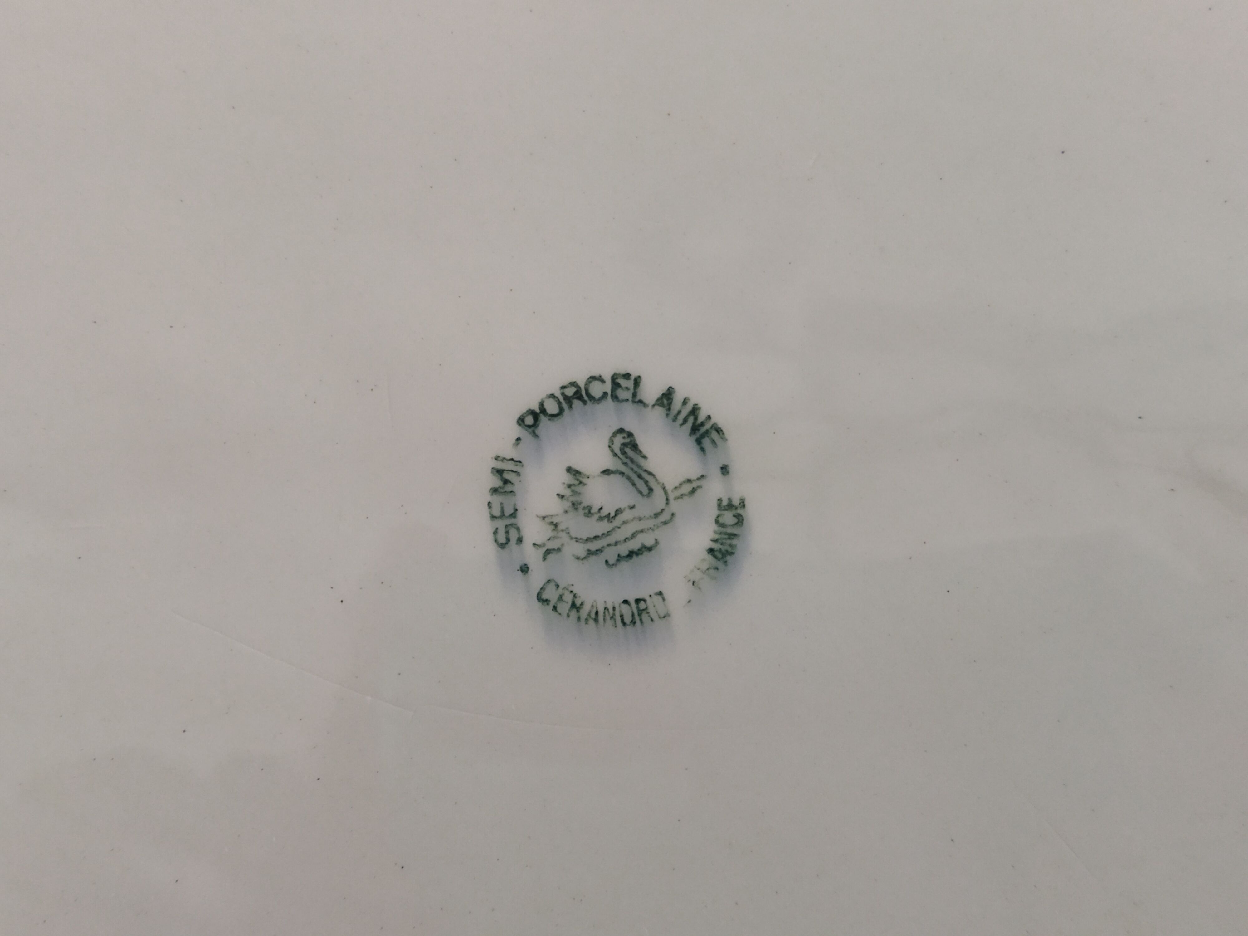 Semi-porcelain dish Céranord celadon green