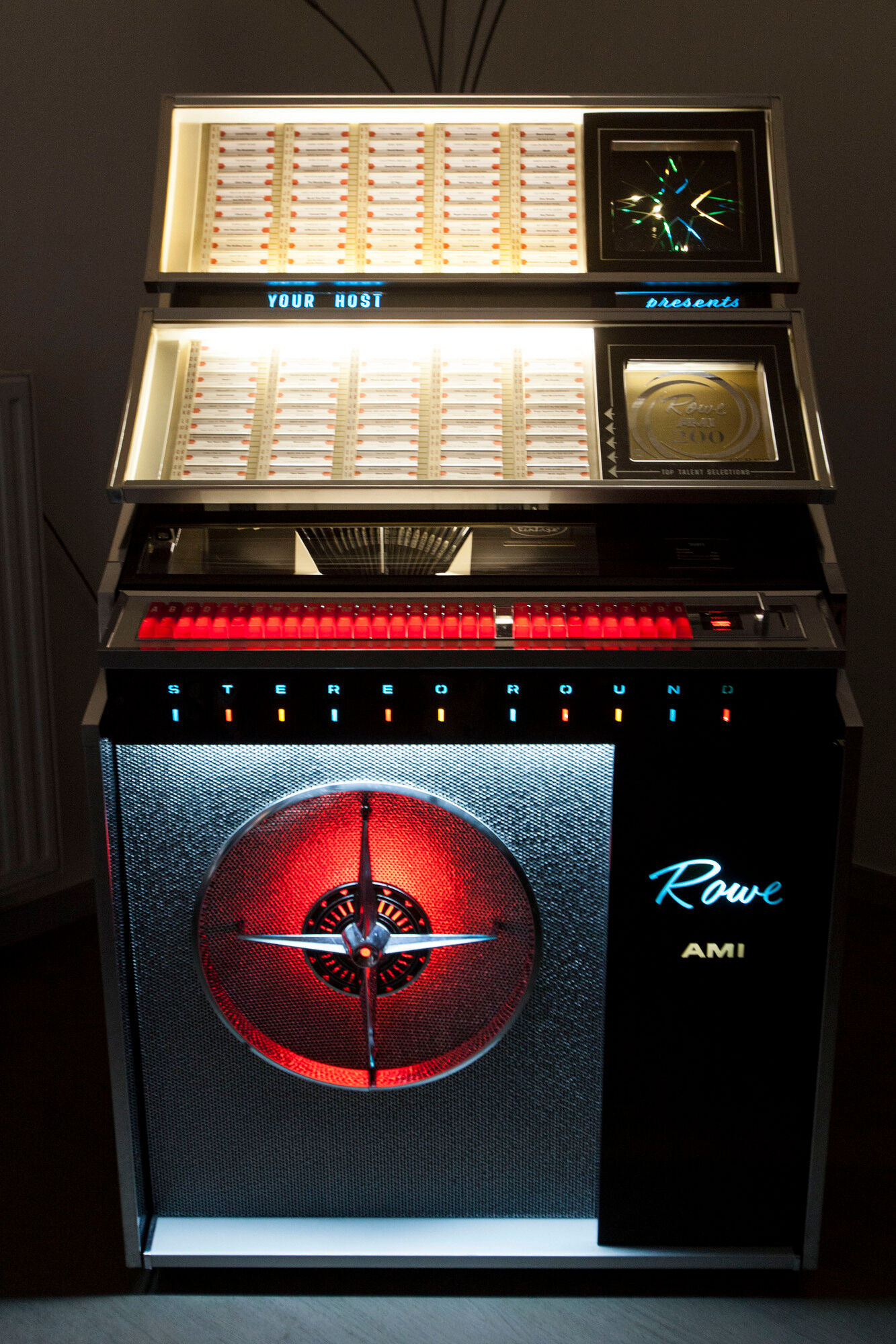 Jukebox Rowe friend from 1963 model"Jal" capa 100 vinyl compilation pop, rock, metal from 1950 to 1990
