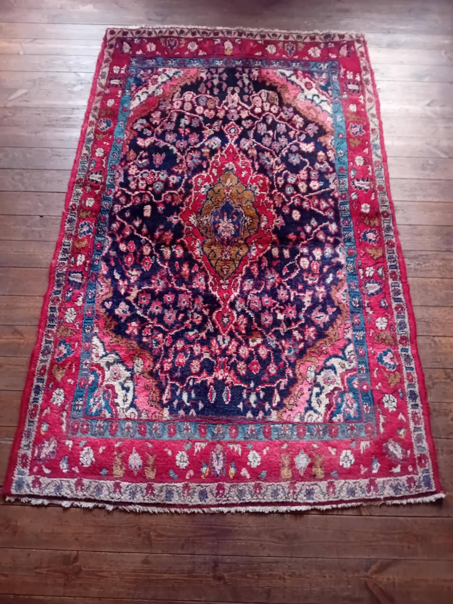 Handmade Persian Hamadan Rug 210x130cm
