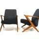 Set of 2 armchairs, Bengt Ruda, Nordiska Kompaniet, Sweden, 1950.