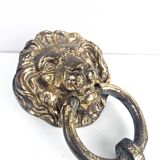 Bronze lion door knocker