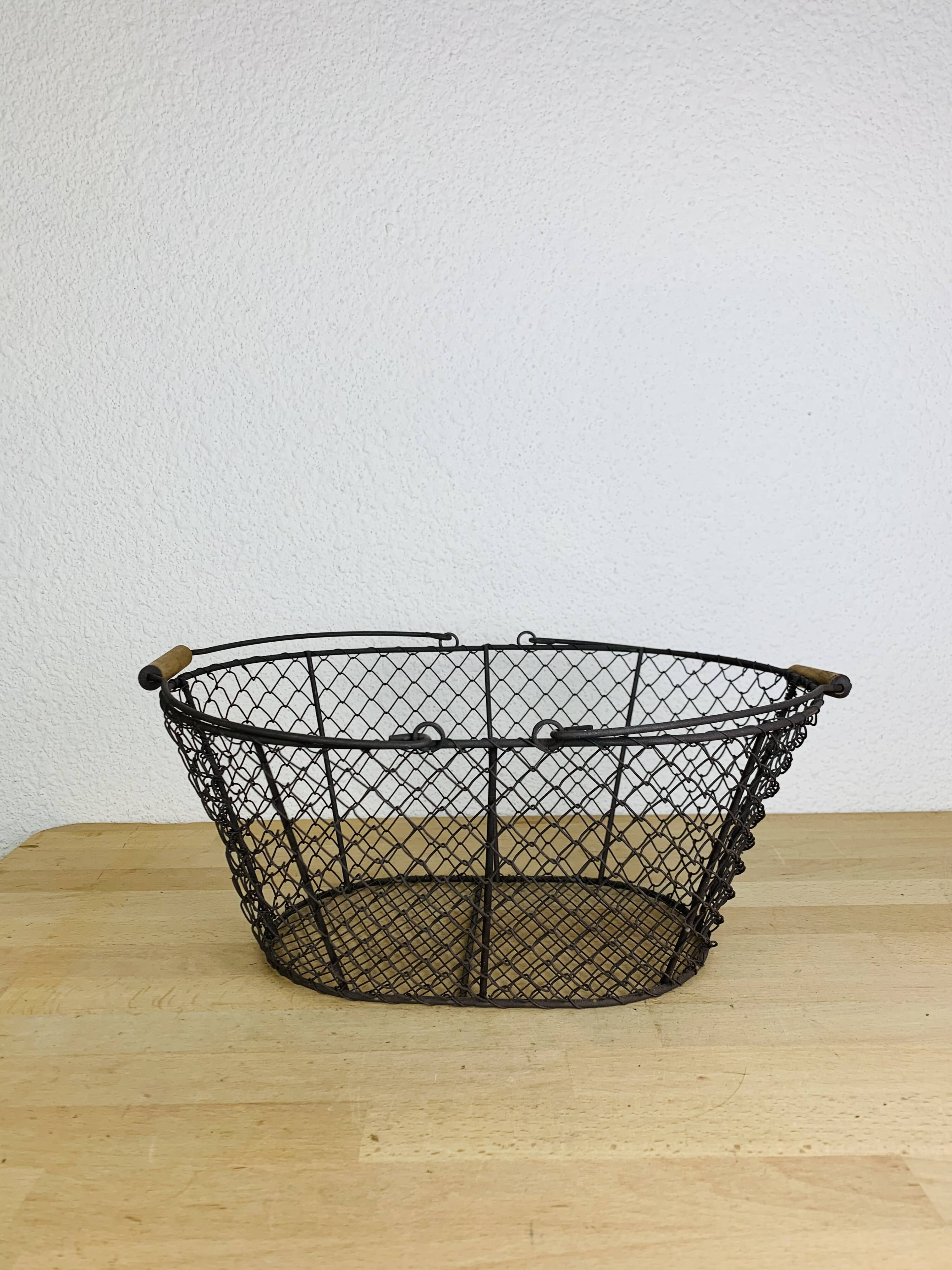 Vintage metal basket