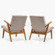 Paire de fauteuils type 300-123 Puchaly