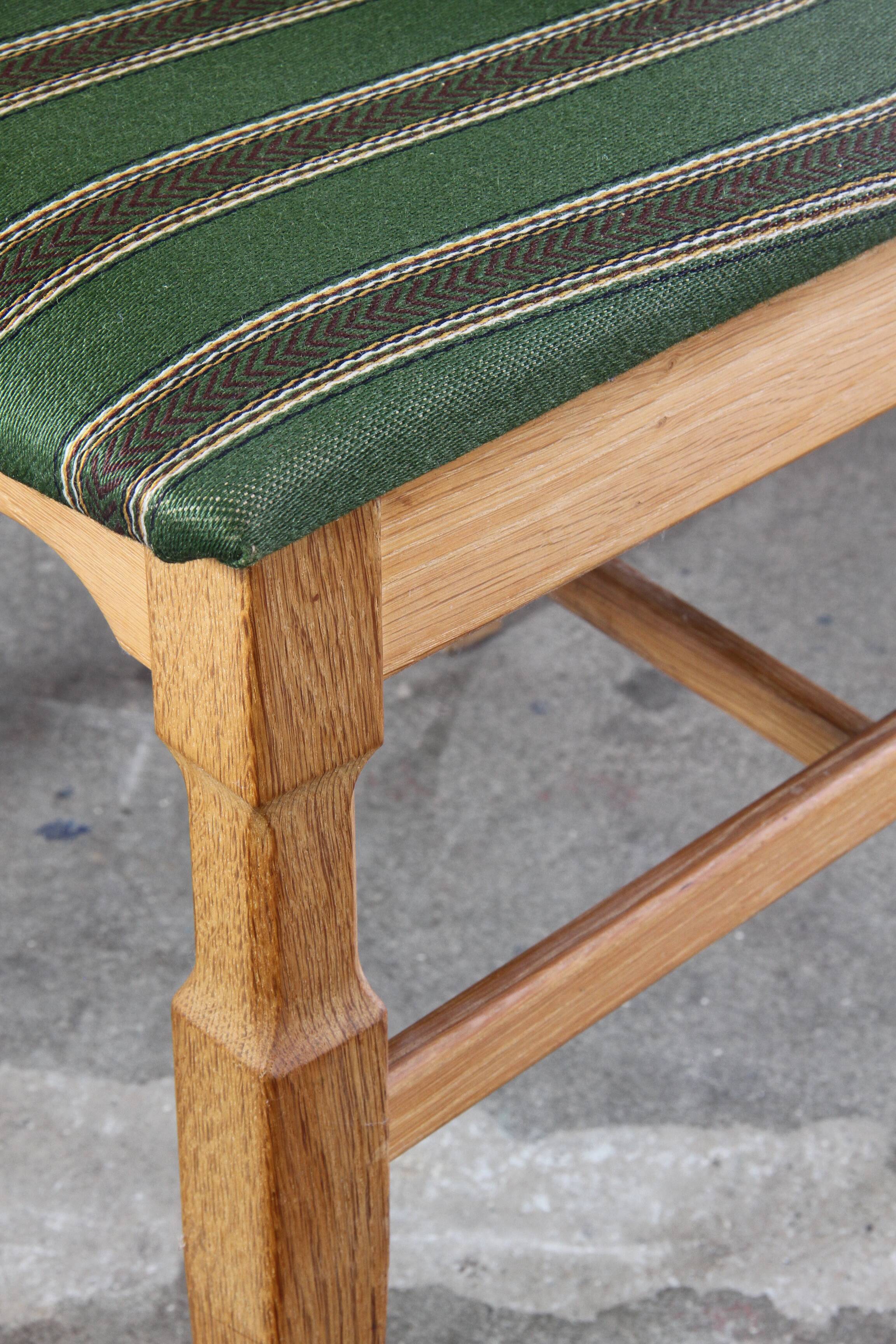 Vintage Danish Oak Dining Chairs, Henning Kjærnulf Style, 1960s, Set of 6