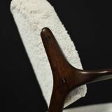 Fauteuil lounge vintage scandinave moderne en teck Domus par Inge Andersson pour Bröderna Andersson