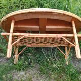 Bamboo and formica coffee table