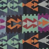 Turkish Anatolian Handmade Vintage Area Kilim Rug 206 cm x 155 cm