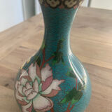 Vintage vase in cloisonné enamels
