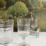 4 Baccarat cut crystal port wine glasses, similar to Chica model