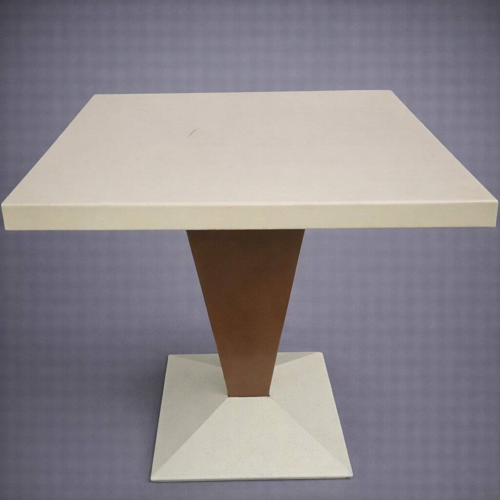 Tolix table in metal / central leg design – 80 x 80 x 80 cm / 20th century