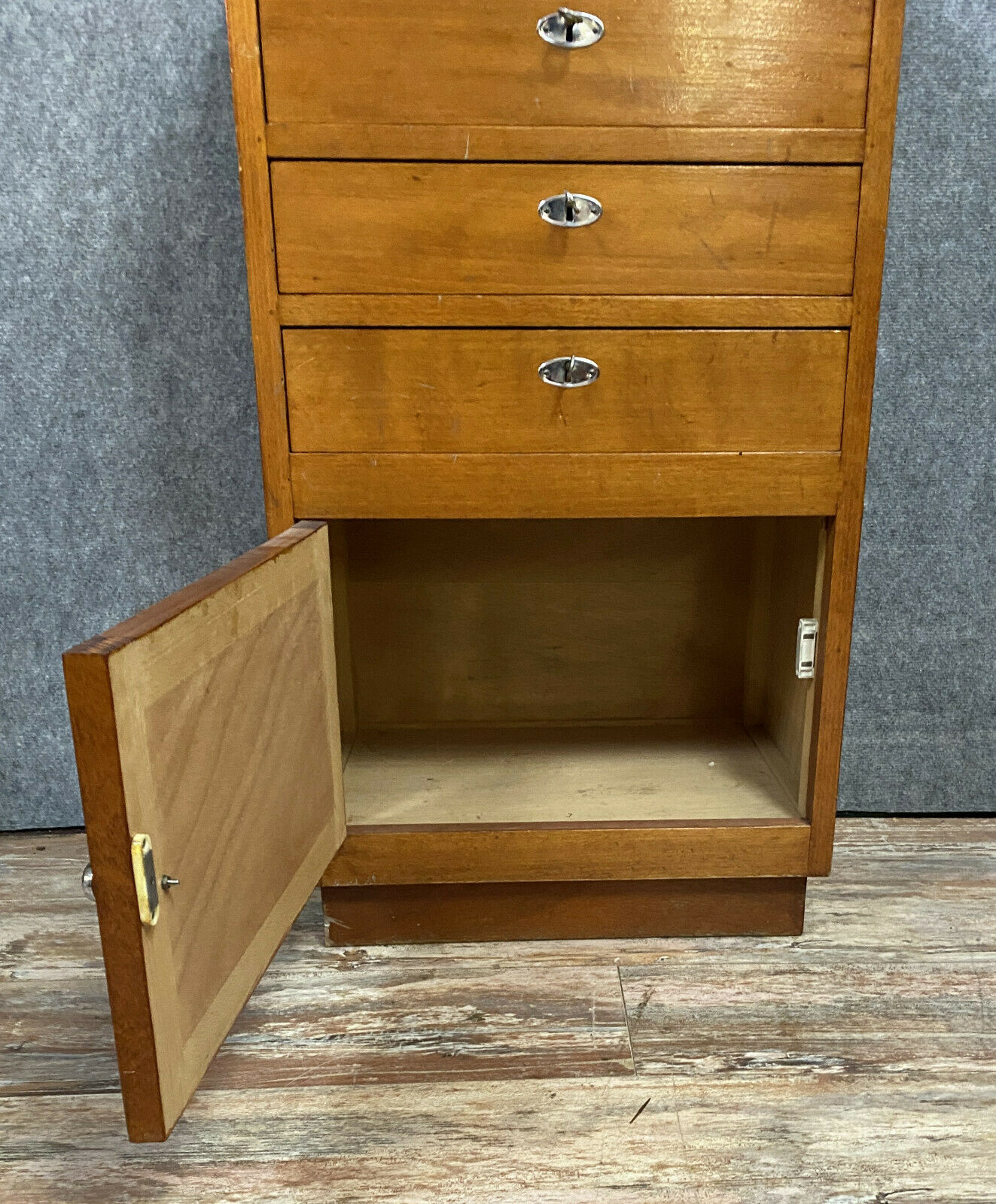 Meuble d'apparat époque art déco en acajou blond vers 1940