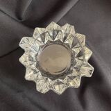 Art deco ashtray in old vintage molded glass glass pocket emptier