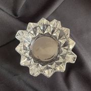 Art deco ashtray in old vintage molded glass glass pocket emptier