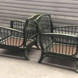 Pair of rattan chairs