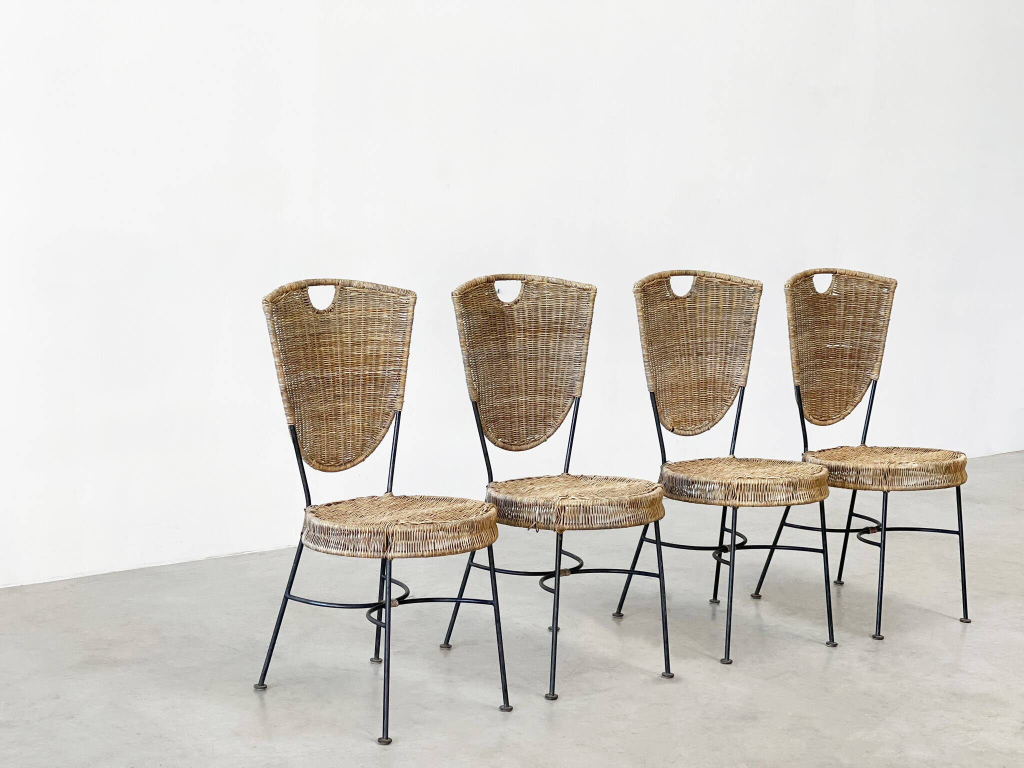 Rattan dining chairs