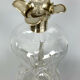 Blown glass carafe and silver frame