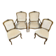 Set of Louis XV style seats in molded and carved wood circa 1900