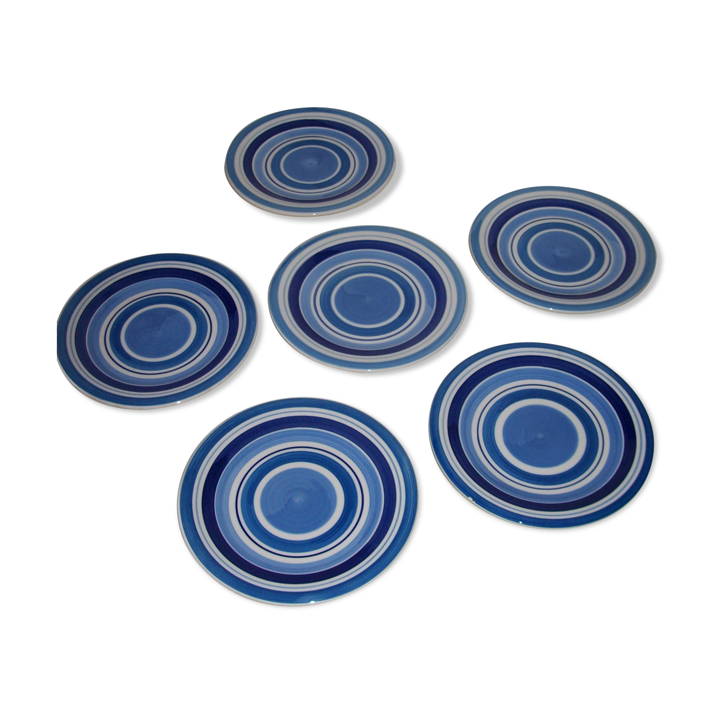 Grande Assiette Décorative Geneviève Lethu - Modèle 'Smyrne' 1995 - Porcelaine, Fait Main, Vintage