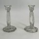 Pair of antique crystal candlesticks