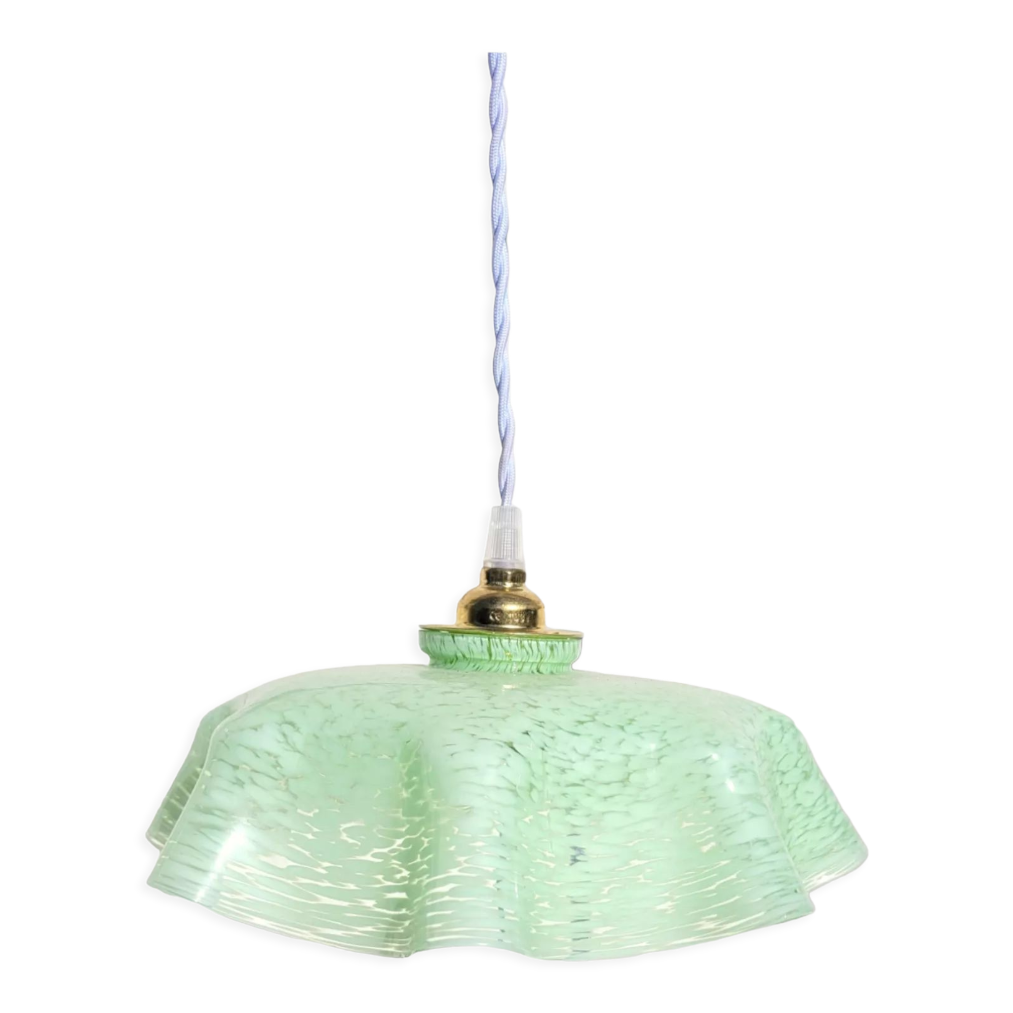 Vintage Clichy porcelain pendant lamp