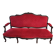 Antique Louis XV style red velvet settee