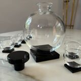 Art Deco liqueur service with a decanter and 6 glasses, in the style of Willem Jacob Rozendaal, Netherlands 1930s.