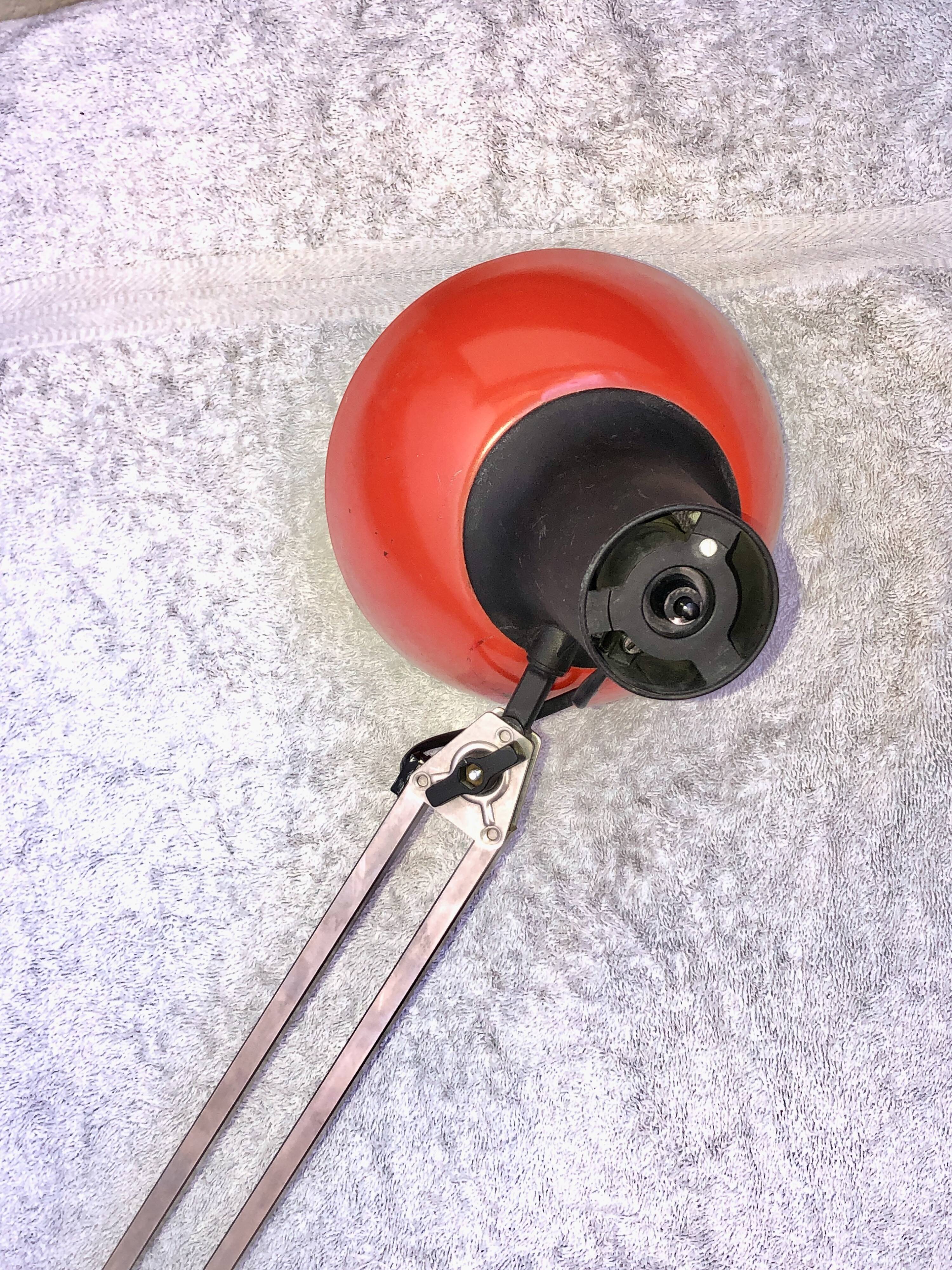 Lampe d'architecte rouge   patented  finlande