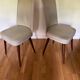 Pair of vintage mahogany and skai chairs
