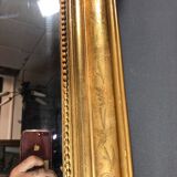 Old mirror 133x100cm gilded with gold leaf