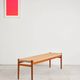 Large teak and rope bench by Niels O. Møller, Denmark, 1960s.