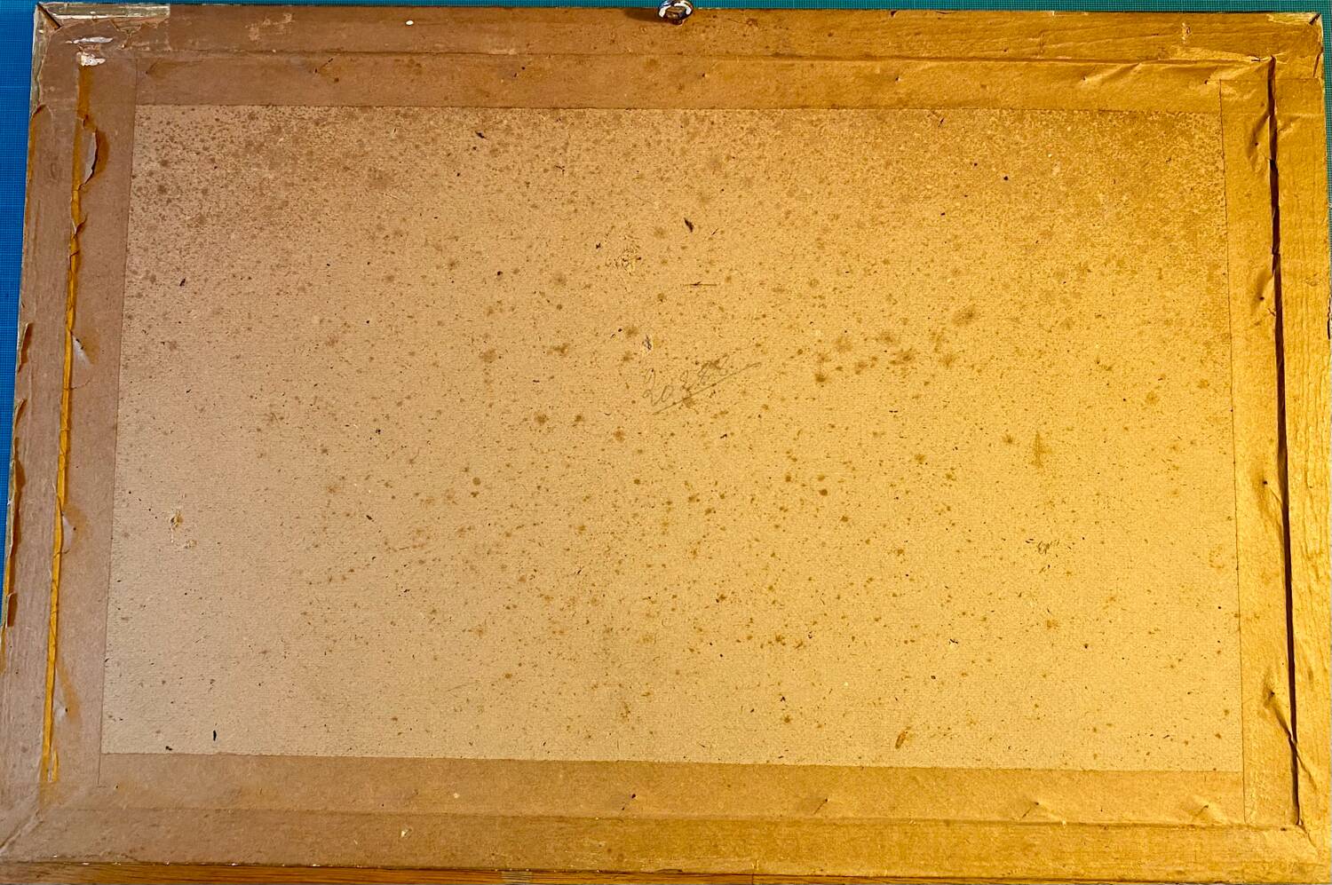 Old painting, landscape signed Andrée Bouchard 20th century