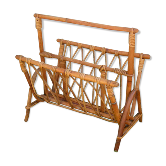 Rattan magazine holder