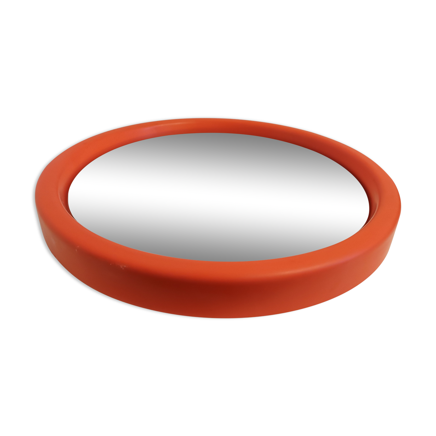 Vintage round wall mirror pop space age