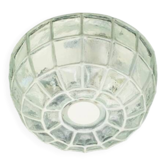 Mid Century Glass & Iron Flush Mount/Ceiling Light from Limburg, Germany, 1960s