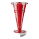 Grand vase en verre de Murano vintage avec noyau rouge - Art Déco italien des années 1970, élégant vase à fleurs.